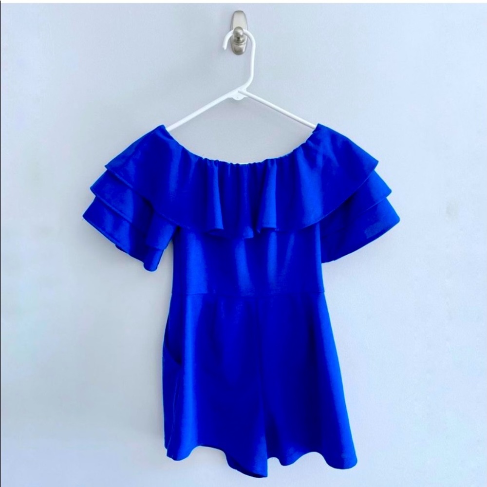 She + Sky off shoulders ruffle romper